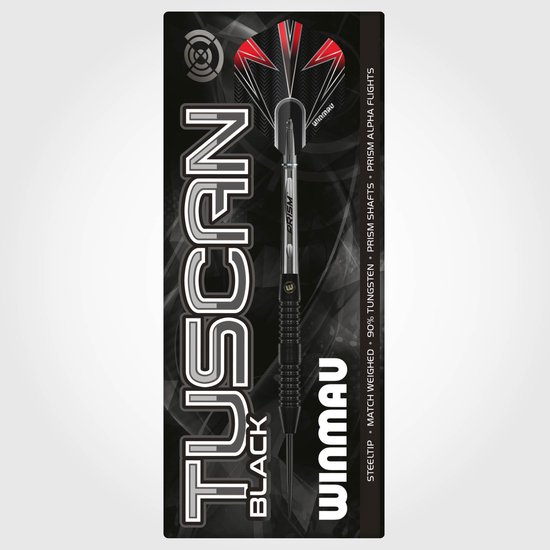 Winmau Tuscan Black 90% Dartshopper Exclusives - Dartpijlen van Winmau — afbeelding 2