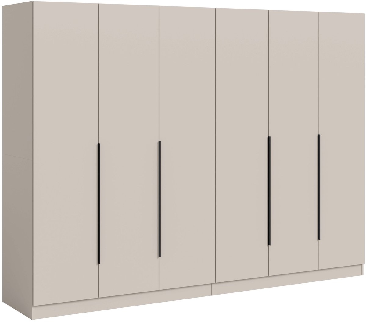 Modulaire kledingkast-combinatie in kasjmier - 240 cm breed - Stijlvolle opbergoplossing