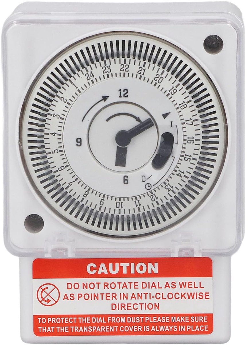 SnelShoppen - 24-uurs Tijdschakelaar - Nauwkeurige Timer voor AC220V - 5 Minuten Interval - Betrouwbare Tijdschakelaar voor Thuis, Tuin en Automatiser