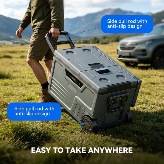 Joorly Koelbox - Koelbox Auto - Met App en Bluetooth besturing - Koelbox Elektrisch 12v 230 Volt - 12V/24V DC 100-240V - Elektrische Koeler voor Reizen — afbeelding 2