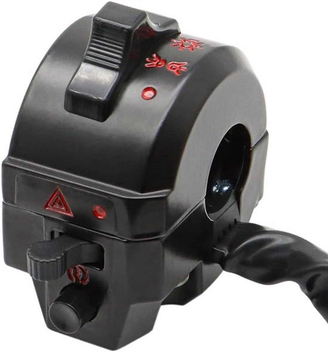 Stuur Controle Schakelaar - Universele Motorfiets - Links - Richtingaanwijzer - Hoorn - YBR - Bobbre Chopper Cruiser - 7/8 "​​22mm - Motor - Geschikt voor - Universeel - Zwart.