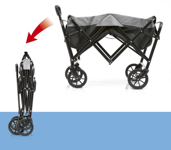 Easymaxx Bollerwagen opvouwbaar voor boodschappen, strand en uitstapjes van Merkloos — afbeelding 5