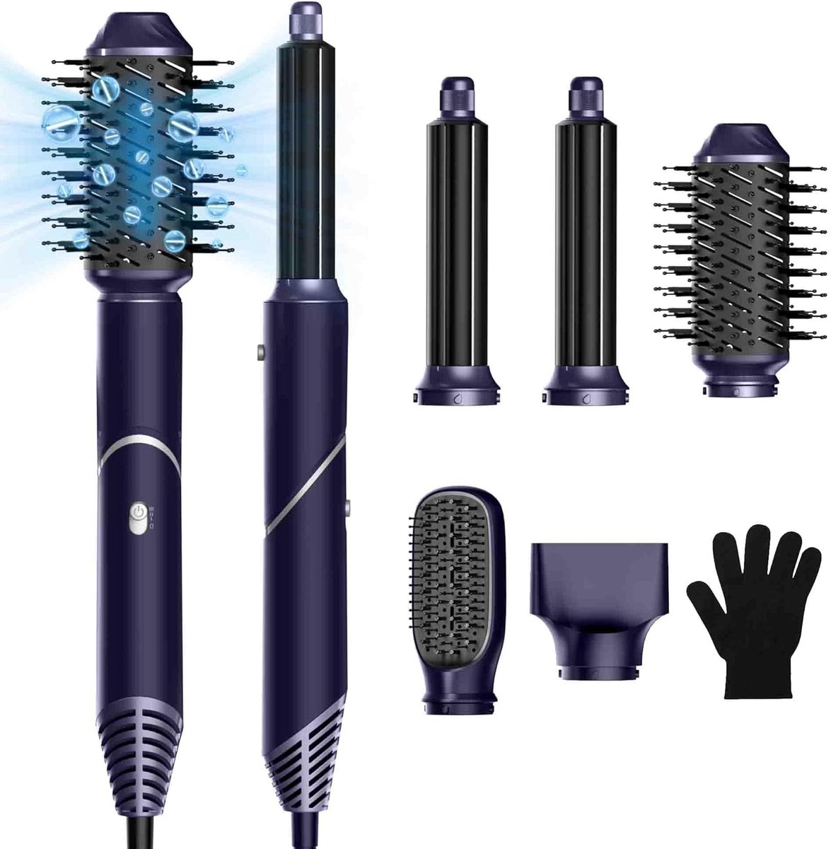 Thijox - Air Brush 5-in-1 Hair Styler met Ionische Haardroger, Multifunctionele Föhn, Krultang, Blaasborstel en Stijlborstel voor Drogen, Krullen en G