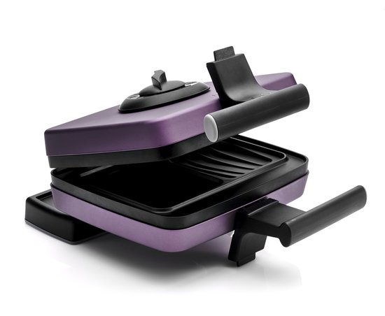 Cool touch toasty wafelijzer (paars) Inclusief platen voor Croque-Monsieur — afbeelding 2