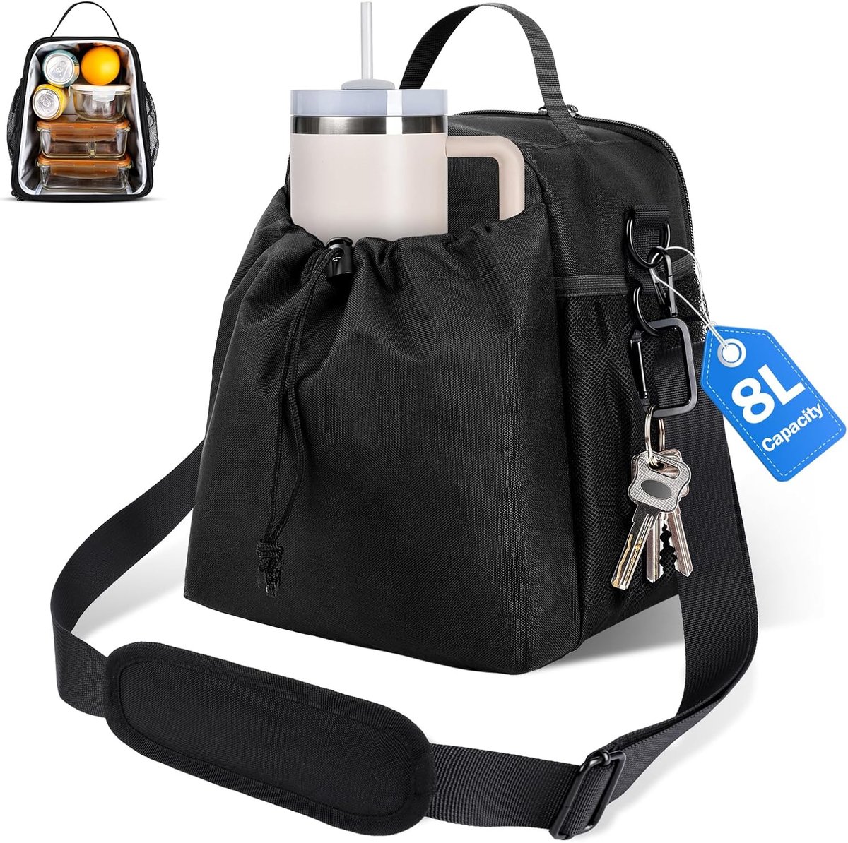 Thijox - 8L Kleine Koeltas voor Dames en Heren, Zachte Thermische Tas, Lunchtas voor Werk, Picknick en Reizen, Ideaal voor Kantoor, Camping en Lunch,