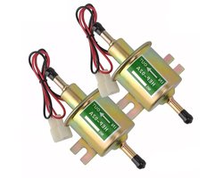 2 elektrische brandstofpompen - 12V - Universeel - Geschikt voor bouwmachines HEP-02A - Geel