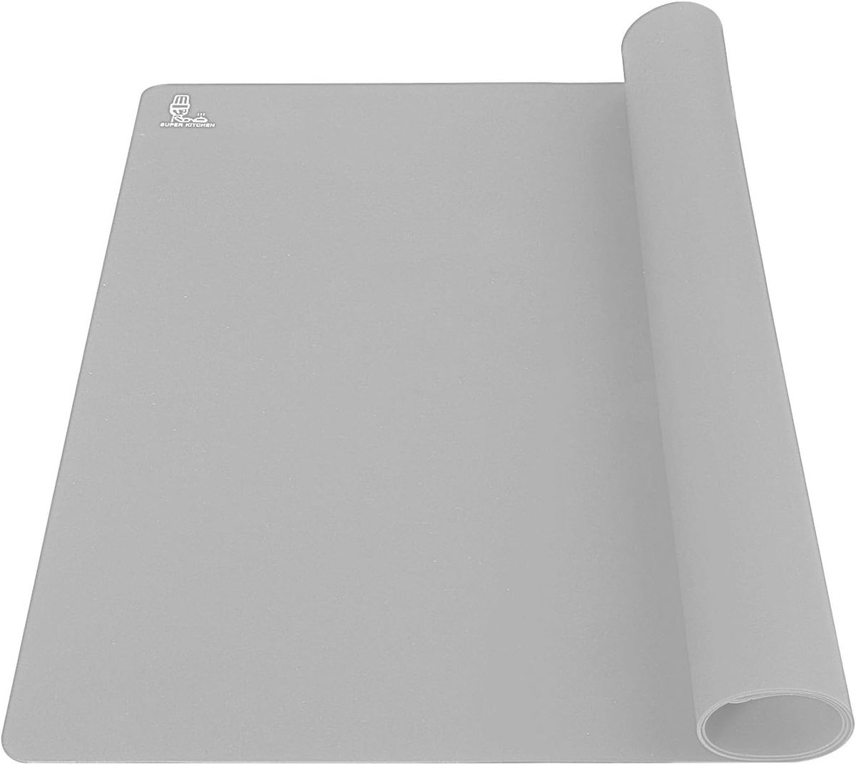 SnelShoppen - Nonstick Bakmat, Silicone Deegmat, Bakmat voor Brood, Pizza, Taart, Epoxy, BPA Vrij, Grijs, 60x40cm, Duurzame Keuken Accessoire