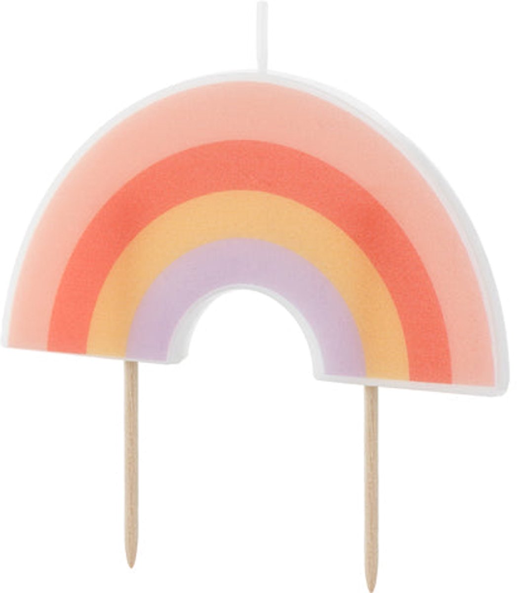 PartyDeco 13 Happy Birthday taartkaarsen 2,5 cm goud lila