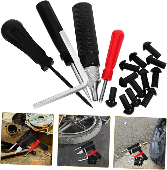 Bandenreparatieset Motorfiets - Reparatieset Motorbanden - Lekke Band Repareren - Snel en Efficiënt - 5 Sets - Diverse Kleuren — afbeelding 3
