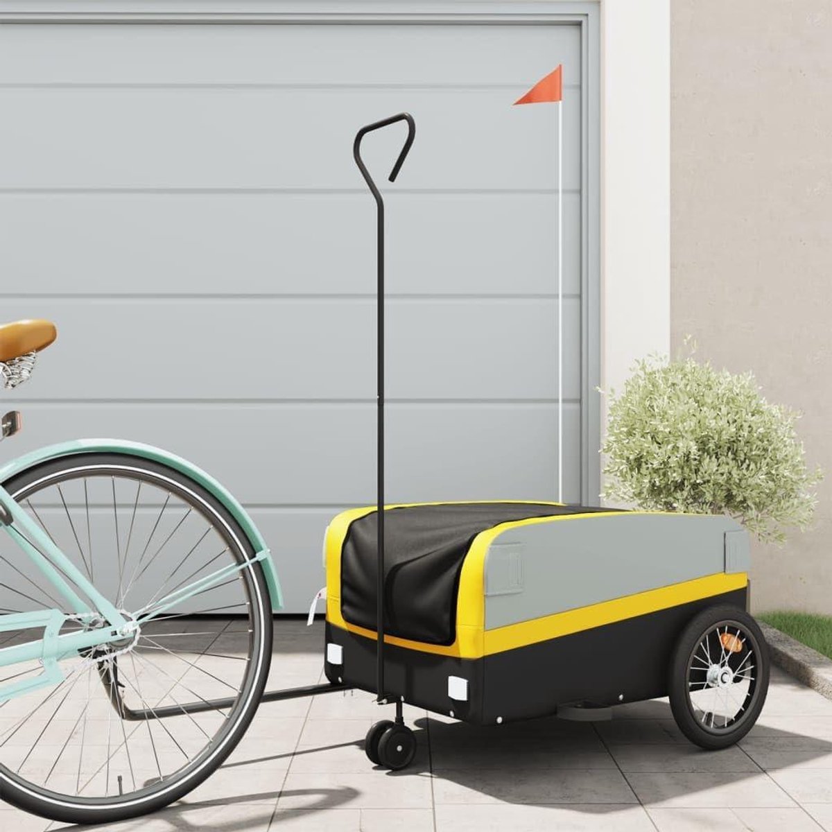 Fietskar - Bagagewagen - Goederen Vervoeren - Maximale Belasting 45kg - Niet gespecificeerd - Zwart Geel