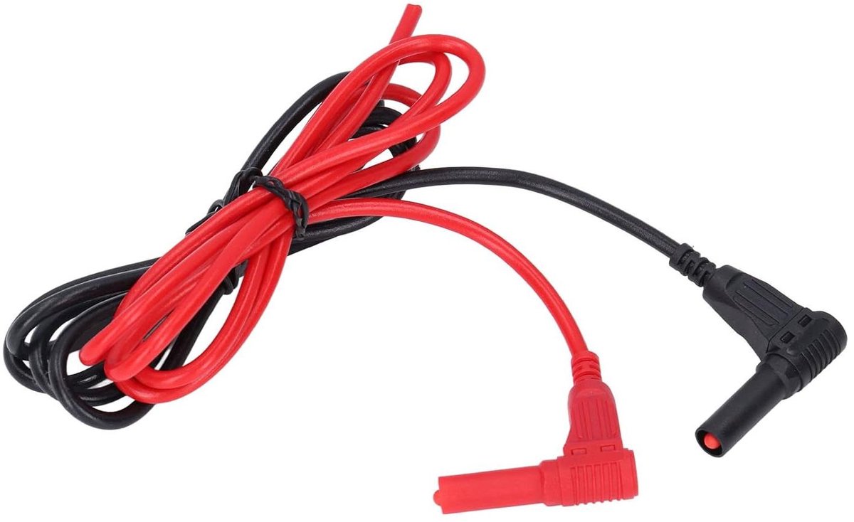 Bananenstekker Meetsnoer - Testkabels Multimeter - Elektrisch Testen - Messing Contacten - 4 mm 32A 1000V - Rood Zwart