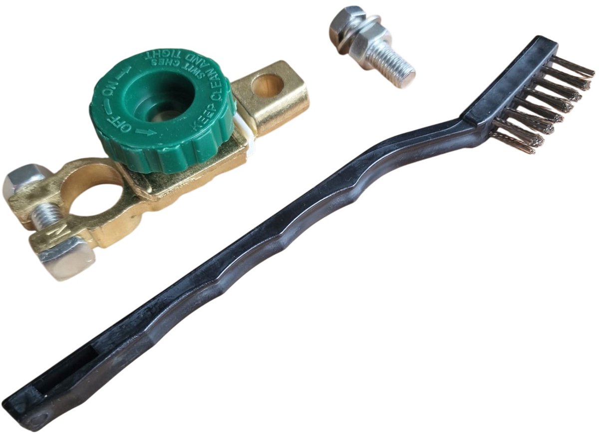 Han-Bar® Accu Ontkoppelingsklem – Batterijscheidingsschakelaar – 100% Messing – Auto / Vrachtwagen / Boot / Voertuigen