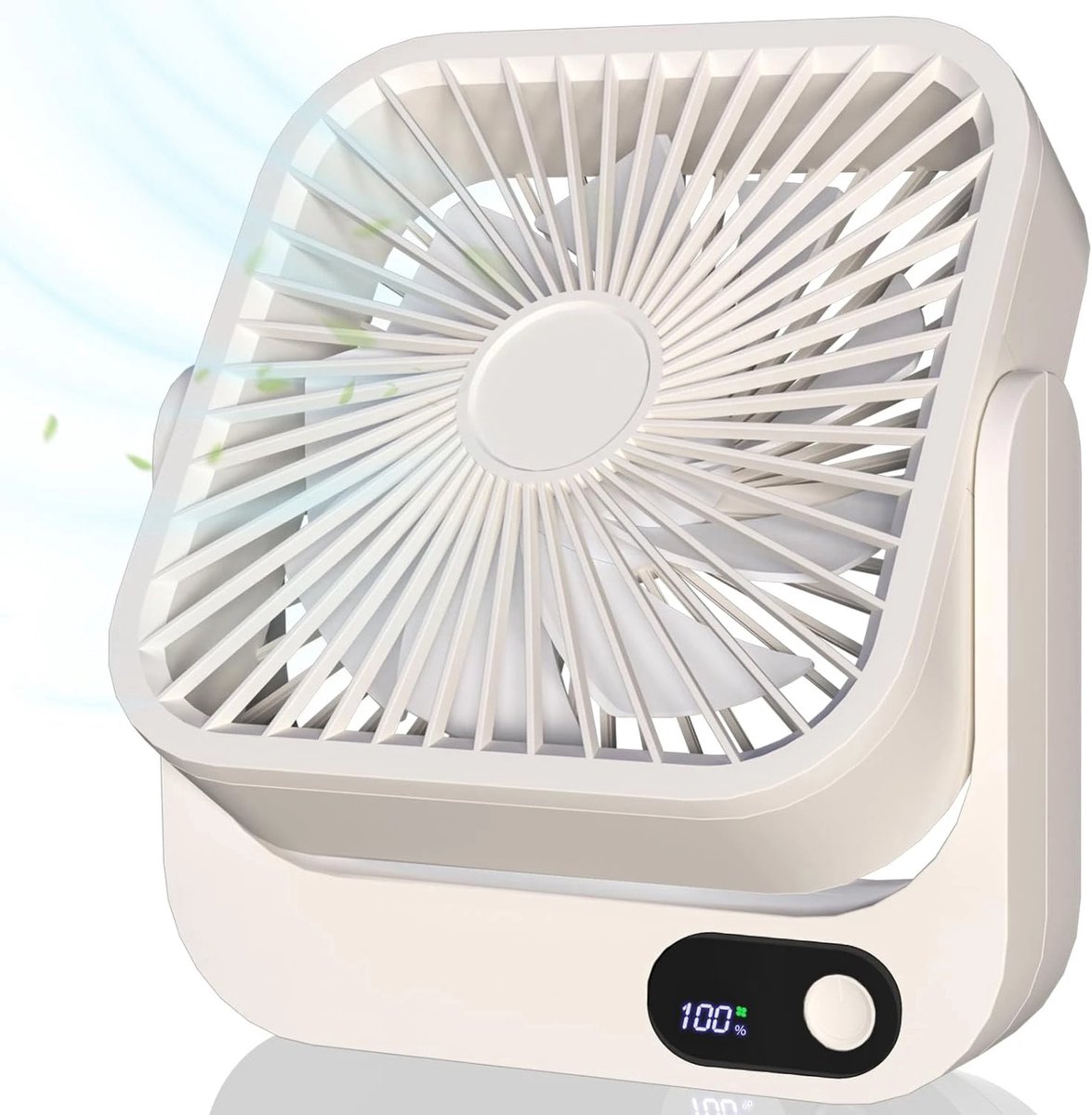 Magnetische Ventilator - Oplaadbaar En Aansluitbaar - 5 Instelbare Snelheden - Stil In Gebruik - 5 Tot 12 Uur Batterijduur