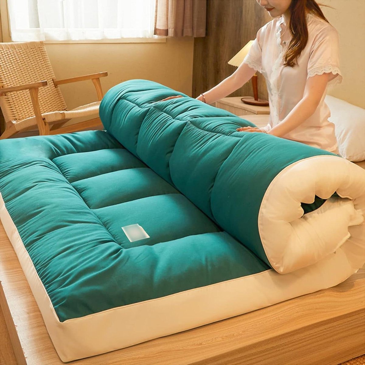 Futon Matras - Vloermatras Tatami - Comfortabel Slapen - Ademend en Zacht - 150x200CM - Paars