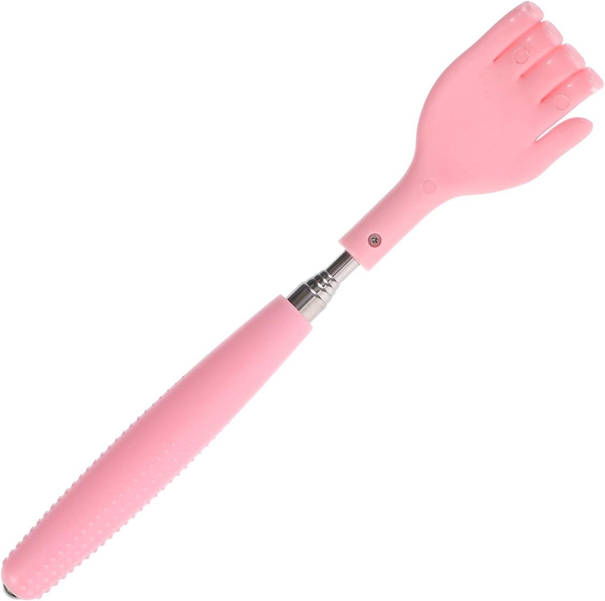 Telescopische Rugkrabber - Jeukmassageapparaat Rug - Jeuk Verlichten - Roestvrijstalen Handvat - 20.5 cm - Roze