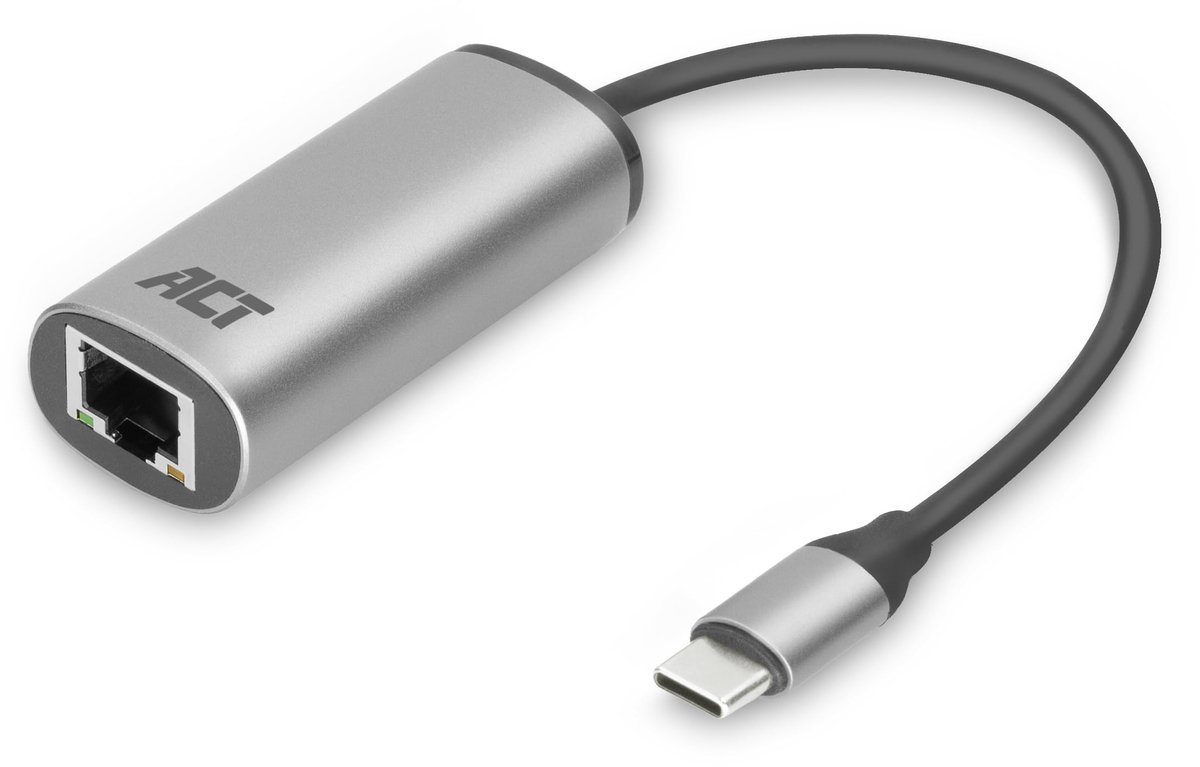 SnelShoppen - USB C Ethernet-adapter 2,5 Gigabit RJ45 10/100/1000/2500 Mbps LAN-netwerkadapter voor laptop - Plug-and-play, ideaal voor thuis en op ka