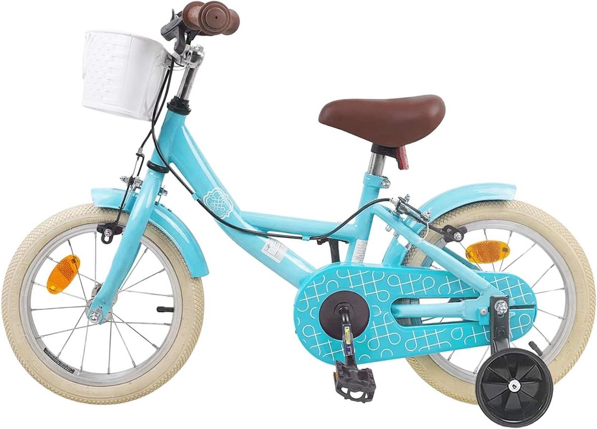 Kinderfiets 12 Inch Peuterfiets Kleuterfiets Leren Fietsen Verstelbaar Zadel Stuur 85-100 cm Hoogte Lichtblauw