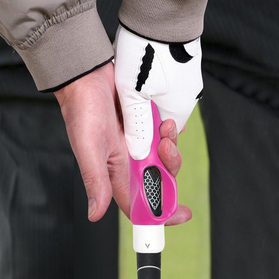 Golf Grip Trainer - Swing Hulp - Golf Prestaties Verbeteren - Antislip Ontwerp - Unisex - Roze Rood van GOLF — afbeelding 2