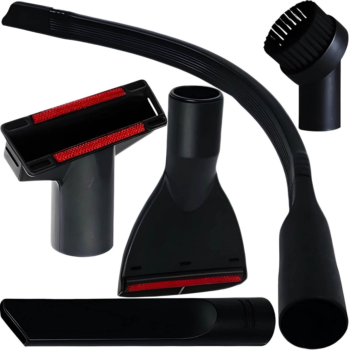 Stofzuigeropzetset, 32 mm stofborstel, stofzuigermondstukken, compatibel met stofzuiger Miele, Kärcher, Siemens, Samsung, AEG, Bosch, Panasonic, Philips, stofzuigermondstuk, harde vloerzuigmond
