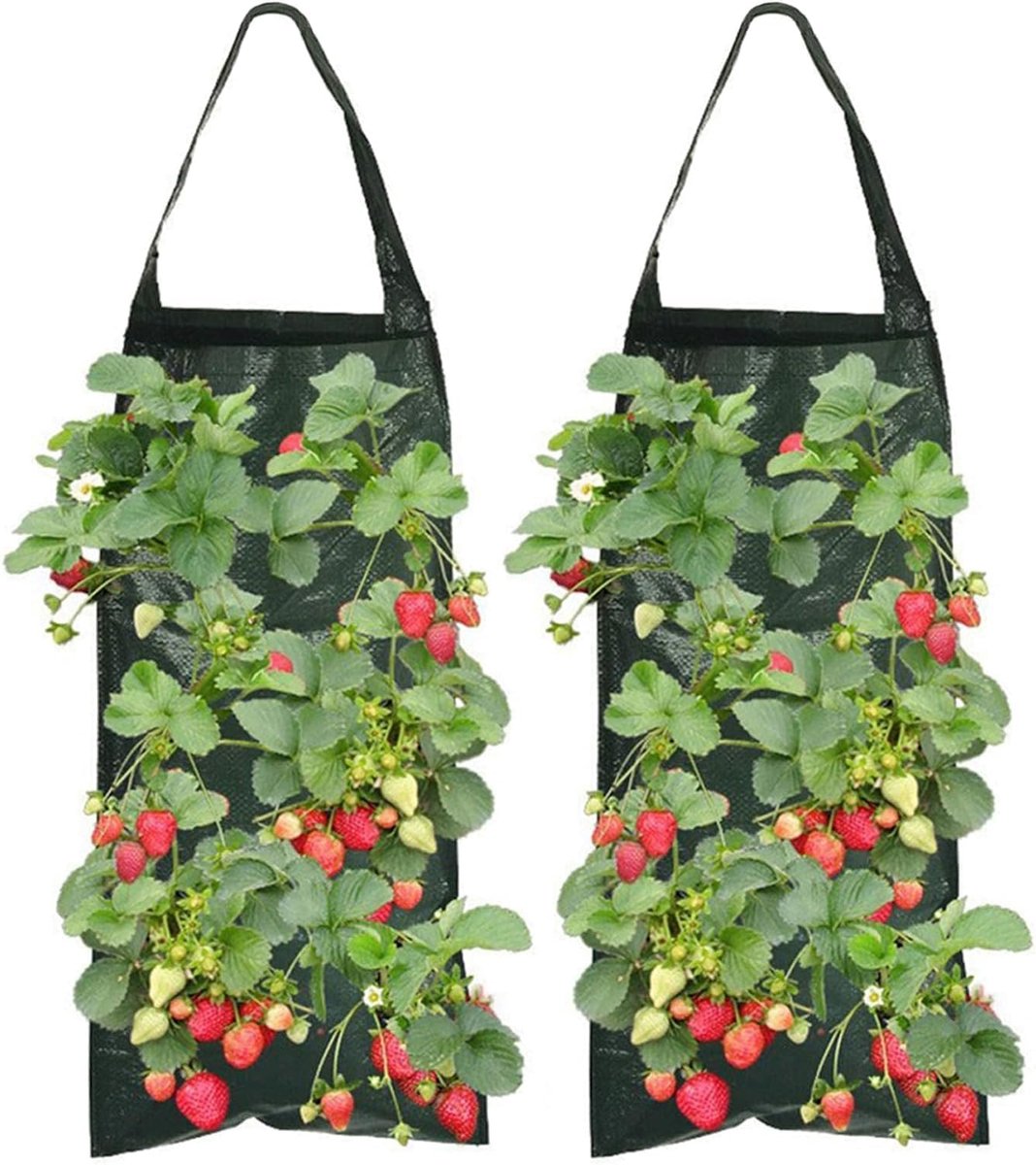 Zakken voor planten, ademende plantenzakken voor aardbeien met 8 gaten, voor het planten van tomaten, voor het kweken van aardbeien, tomaten, bloemen