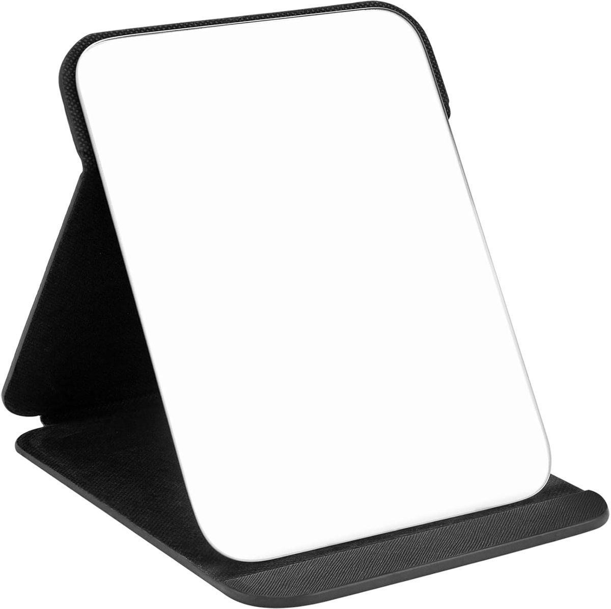 Klapspiegel Draagbare, Tafelspiegel Multi Stand Hoek, Reisspiegel, Super HD Make-up Spiegel, Opvouwbare Spiegel met PU-lederen Hoes, Inklapbare Spiegel - 25x18cm(Zwart)