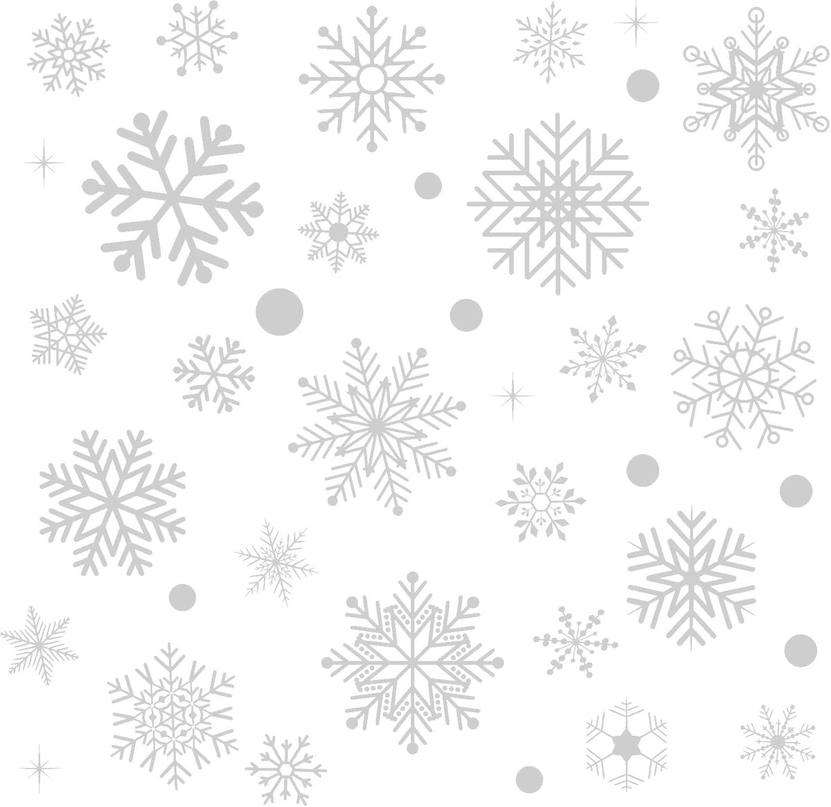 197 stuks sneeuwvlokken, raamafbeeldingen, Kerst Decoratie, Kerstversiering, zelfklevend, elektrostatische zelfklevende sneeuwvlokken, witte raamdecoratie, Kerstmis voor winter, raam