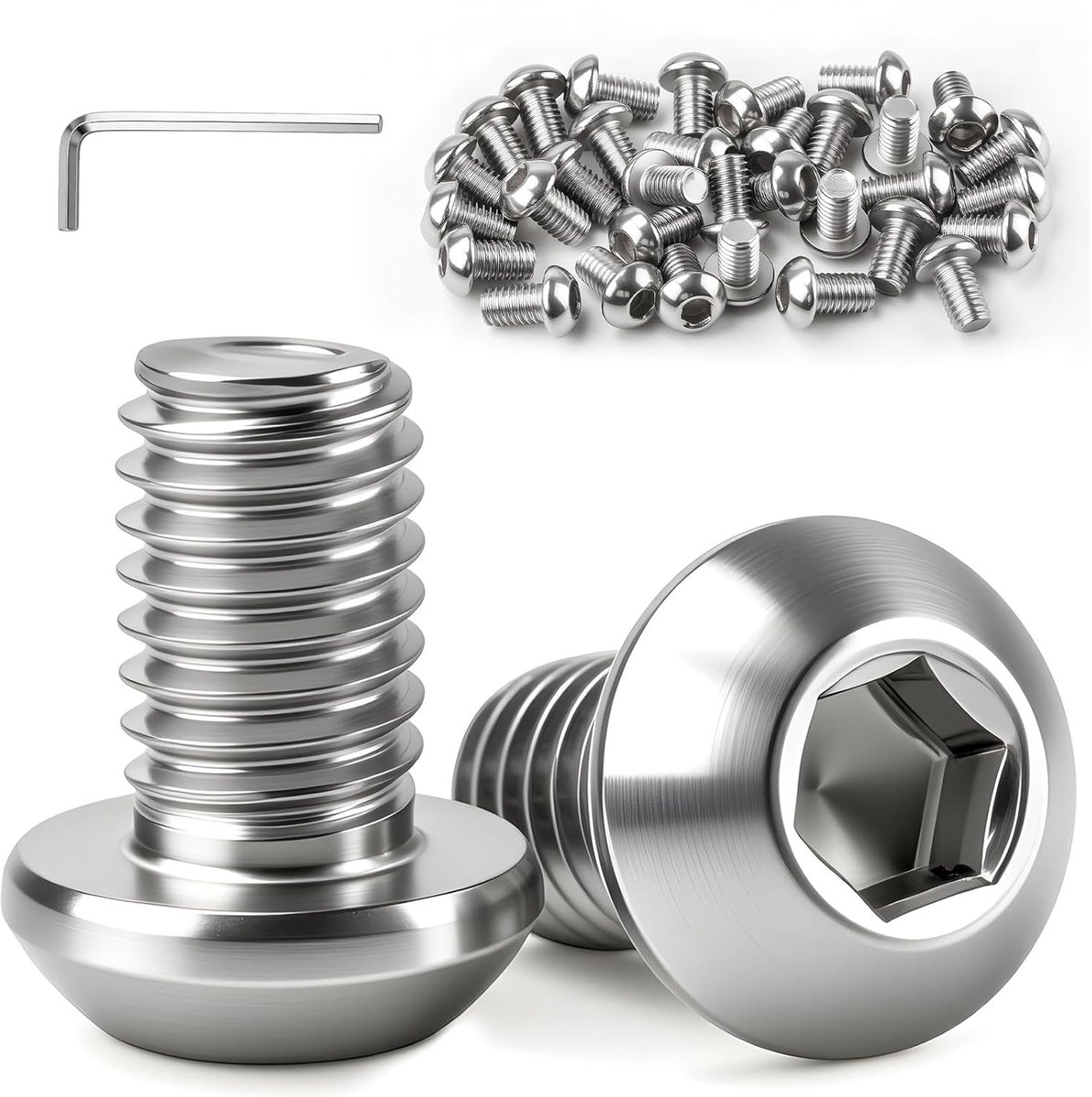 Set van 30 slotbouten M8 x 20 mm van 304 roestvrij staal