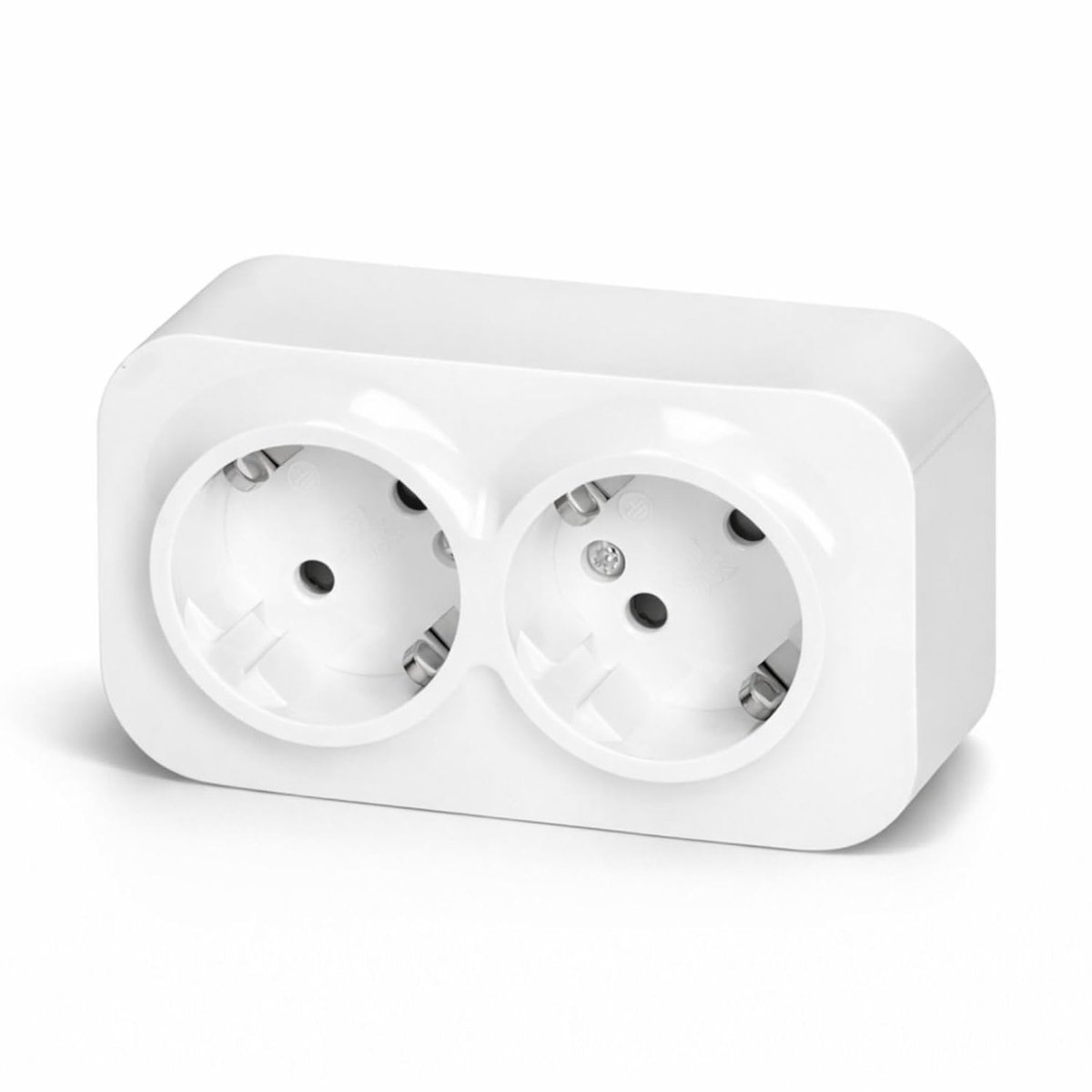 stopcontact 2-voudig, serie RT1 wit