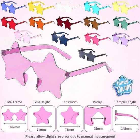 Zonnebrillen met Leuke Feest Accessoires - Kleurrijke Harten voor Mannen, Vrouwen en Tieners - Ideaal voor Vrolijke Feestjes en Geweldige Foto's — afbeelding 3