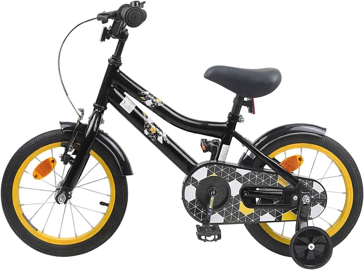 Kinderfiets Peuterfiets Loopfiets Avontuurlijke Rit Verstelbaar Stuur en Zadel 12 inch Zwart
