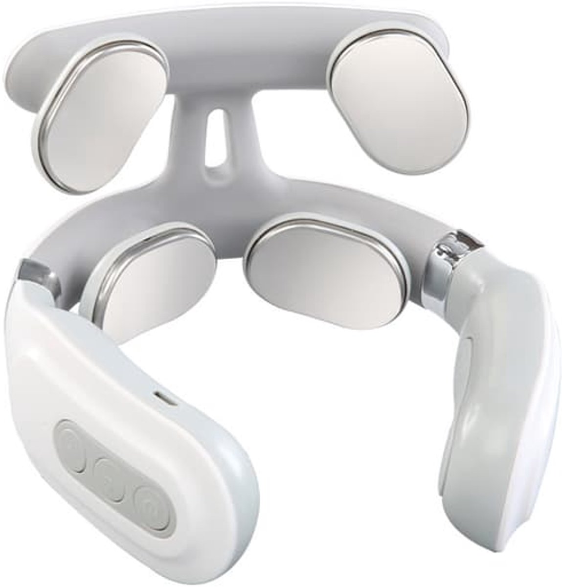 Deze verbeterde nekmassage-unit beschikt over vier nekmassagekoppen, zes vibratiestanden en 15 intensiteitsniveaus om spierontspanning te bevorderen.