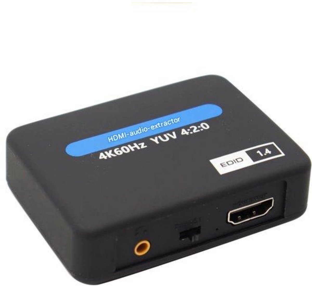 SSTRWGOOD HDMI-audiosplitter 2K/4K - HDMI-audio-extractor - Ondersteunt Toslink (SPDIF) optische audio-uitgang + 3,5 mm audio-aansluiting - Inclusief USB-kabel - Zwart