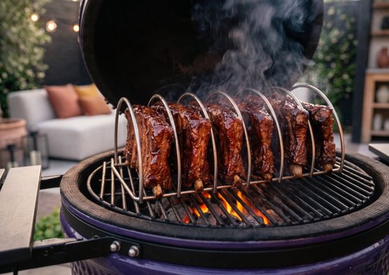 Keij Kamado Sparerib Rek Large - RVS - voor 6 spareribs van Keij — afbeelding 2