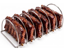 Keij Kamado BBQ Sparerib Rek Large - RVS - voor 6 spareribs