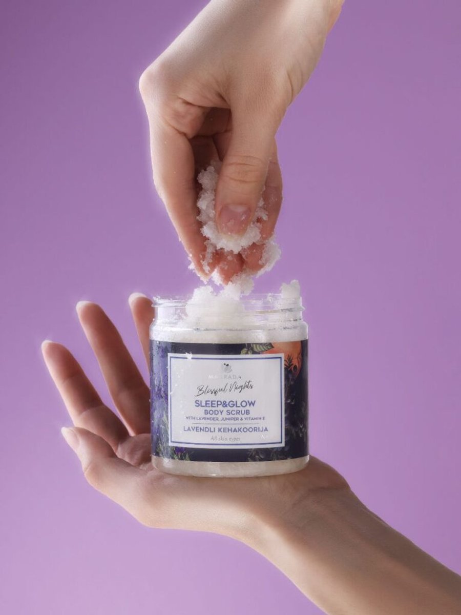 Lavendel Lichaamsscrub met Grapefruit & jeneverbes Etherische Olie - 250ml