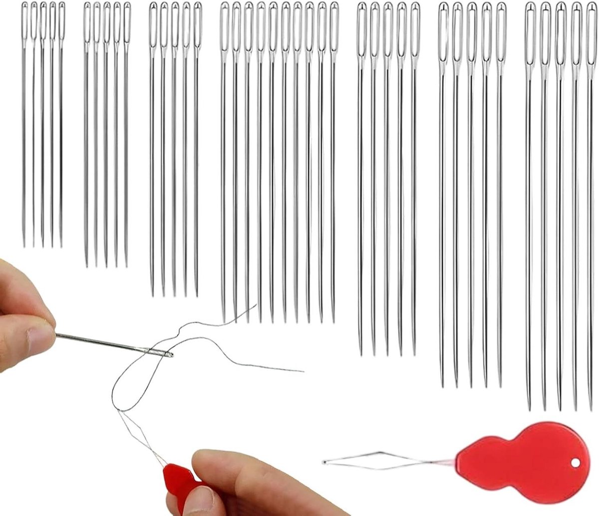 Borduurnaalden Handnaaien - Naaiset - Knutselen Hobby - Roestvrij Staal - 40 Stuks - Zilverkleurig