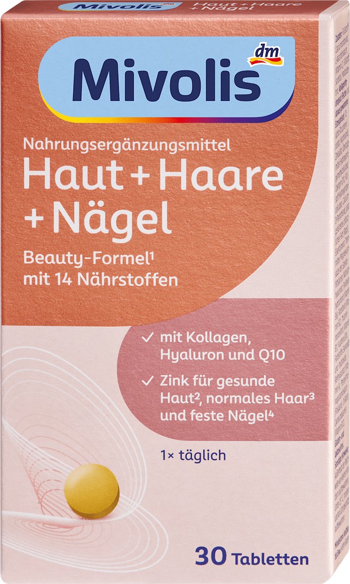 Mivolis Huid + Haar + Nagels – 30 tabletten