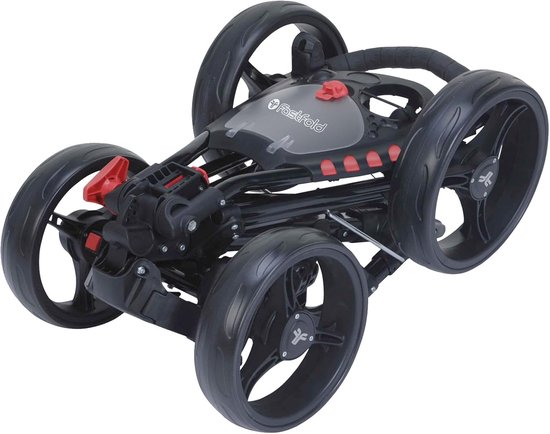 Golfkar - Golftrolley - Golfen - Lichtgewicht - 4 wielen - Zwart — afbeelding 3