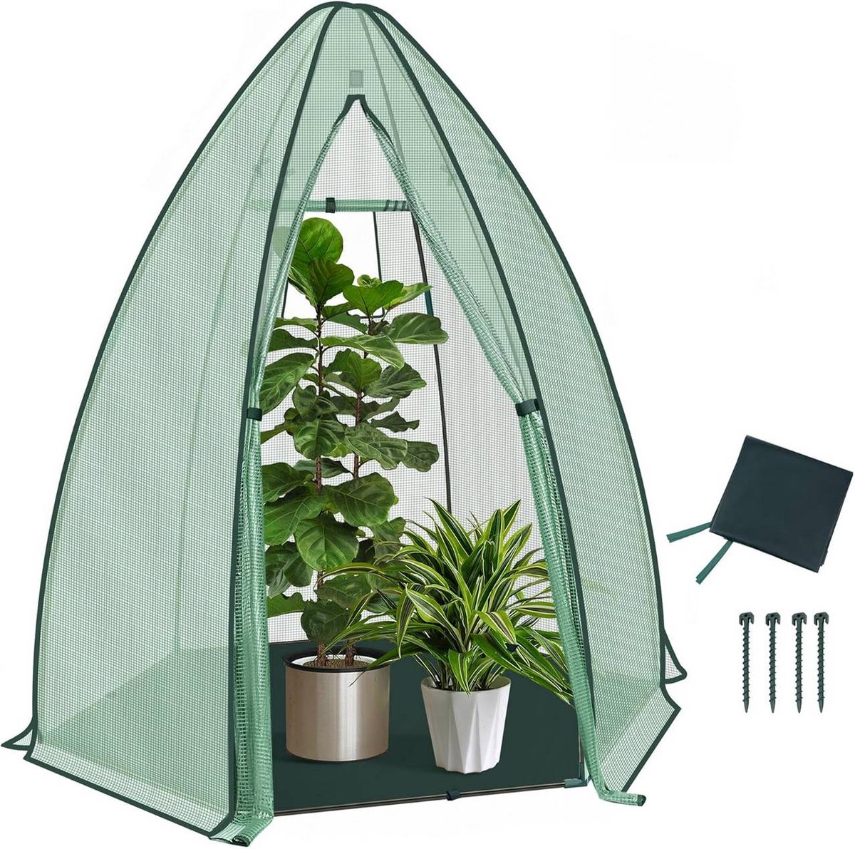 SureDeal® - Kas - Semi transparant plantenhuis - Winterbescherming - 160x160x180 cm - Groen