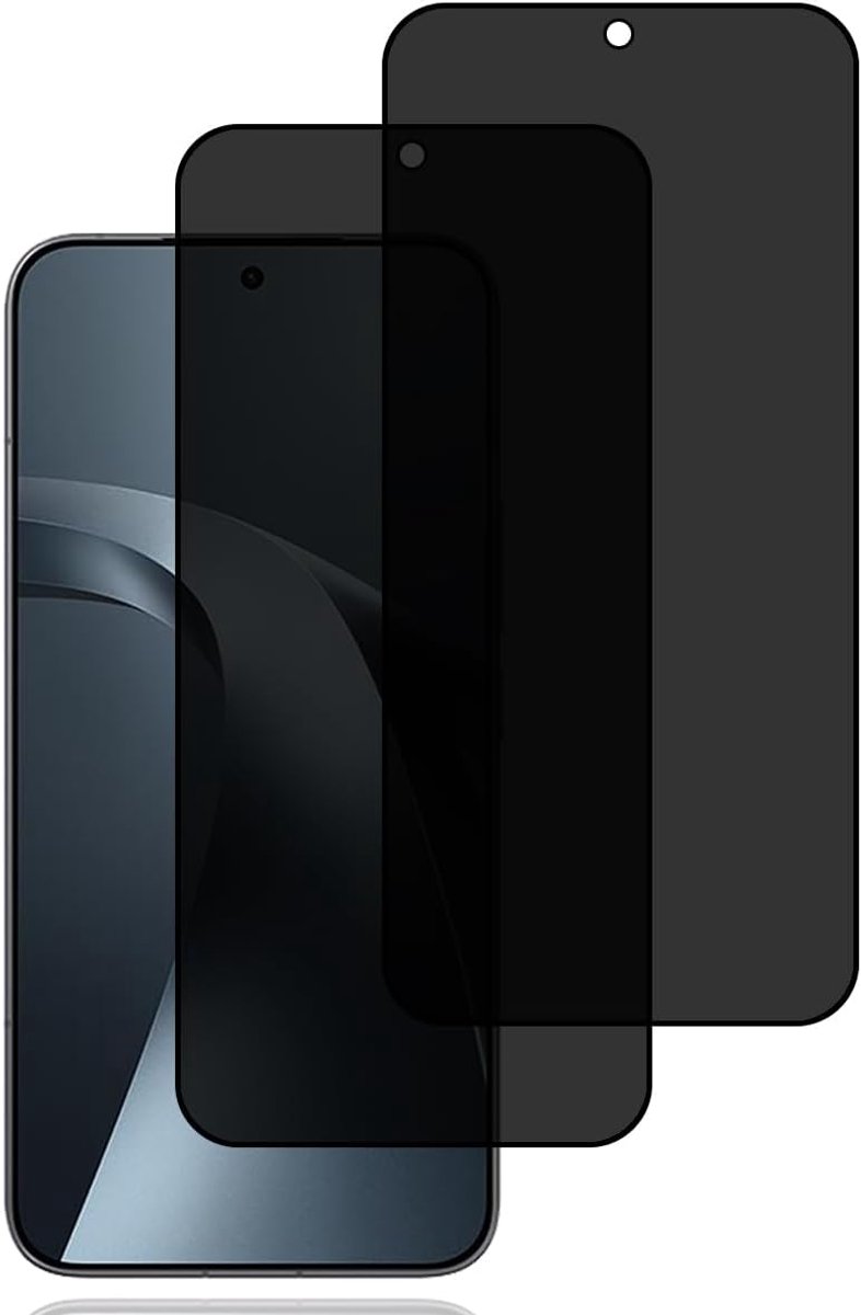 Screen Protector voor Xiaomi 17T Pro/Xiaomi 15T/15T Pro [2 stuks] | anti-spy gehard glas film, 9H hardheid, krasbestendig, anti-vingerafdruk, hoge gevoeligheid, anti-spy schermbeschermer