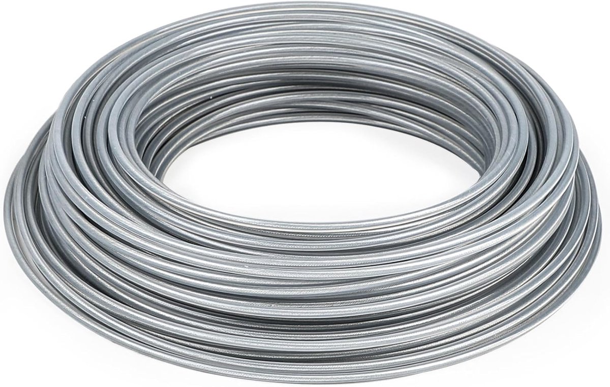 Draad/maaidraad 3,0 mm x 41 M stalen draad voor kanttrimmer, draad voor grastrimmer, staaldraad voor grastrimmer, kanttrimmer, snoer maaidraad voor motorsense voor onkruidgras tuin
