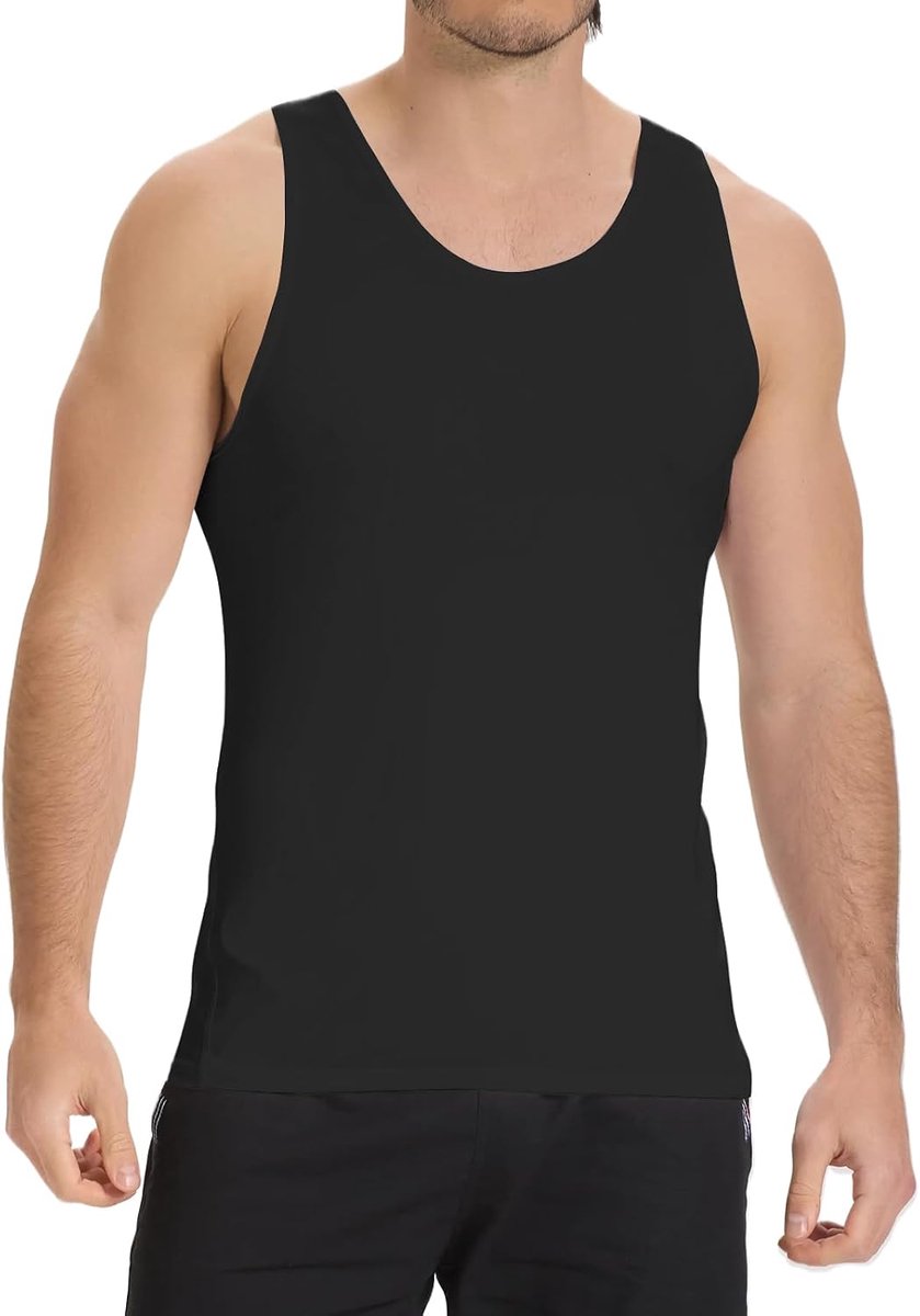 Compressie Tanktop Voor Heren, Mouwloos Spier Onderhemd, Sneldrogend Ademend Buikweg, Bodybuilding Compressieshirt, Functioneel Basislaag Voor Gym Fitness, Sport, Running, Training