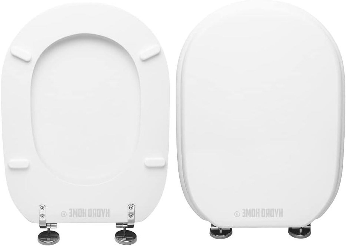 Toiletbril Hout - WC-bril Deksel - Badkamer Vernieuwen - Verstelbare Scharnieren - Universeel - Lichtblauw