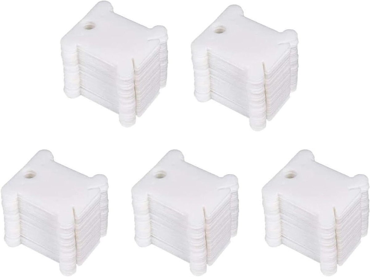 Floss Klossen - Draad Spoelen - Ambachtelijke Projecten - Garenbeheer Zonder Wirwar - 500 stuks - Wit