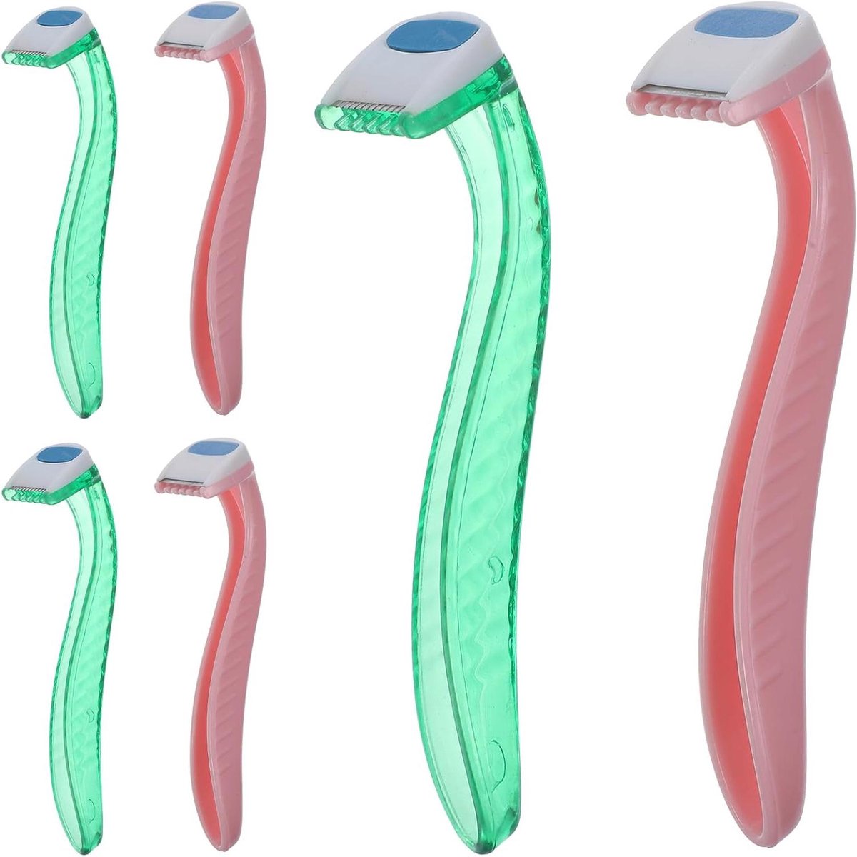 Dames Scheermes Set - Ontharingsmesjes - Nauwkeurige Huidverzorging - Ergonomische Grip - 6 Stuks - Roze Paars