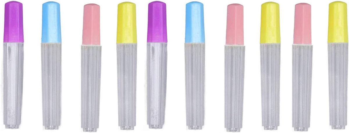 Plastic Naaldcontainers, 10 Stuks Opslagbuizen voor Fijne Naalden, 10 cm Lengte, Cylindrische Naaldenkokers met Deksel voor Veilig Opbergen van Naai- en Borduurnaalden