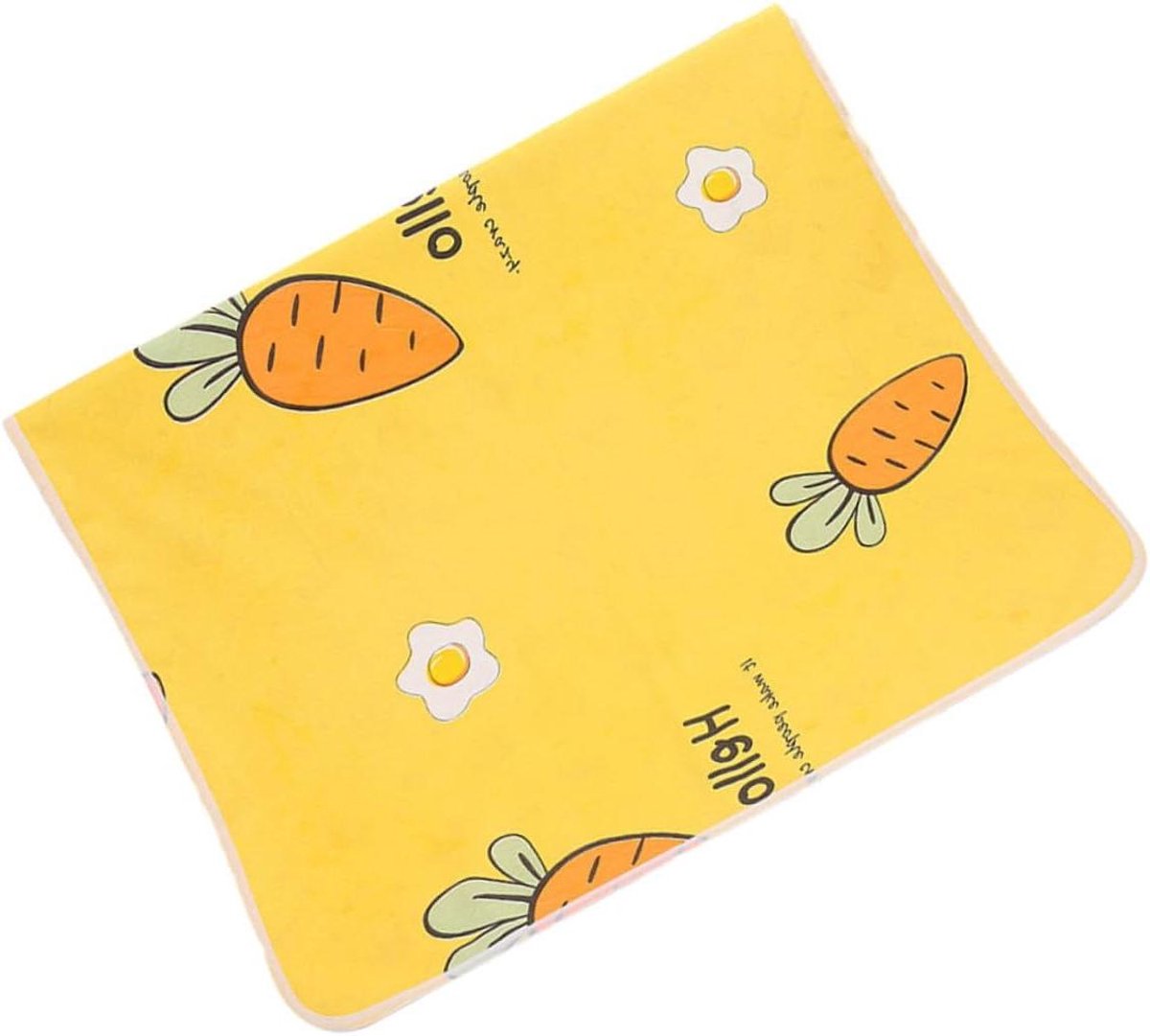Baby Verschoningsmatje - Aankleedkussen Urinoirmat - Hygiënisch Verschoon - Dubbelzijdig Bruikbaar - 70x90cm - Geel