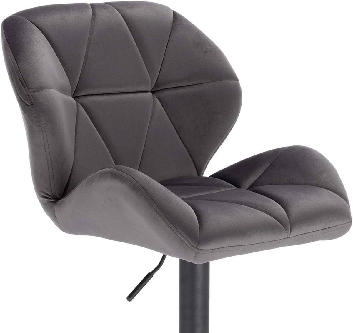 SureDeal® - barkruk - Designkruk - Rugleuning - Hoogte verstelbaar - Draaibaar - Fluweel - 50x40x116 cm