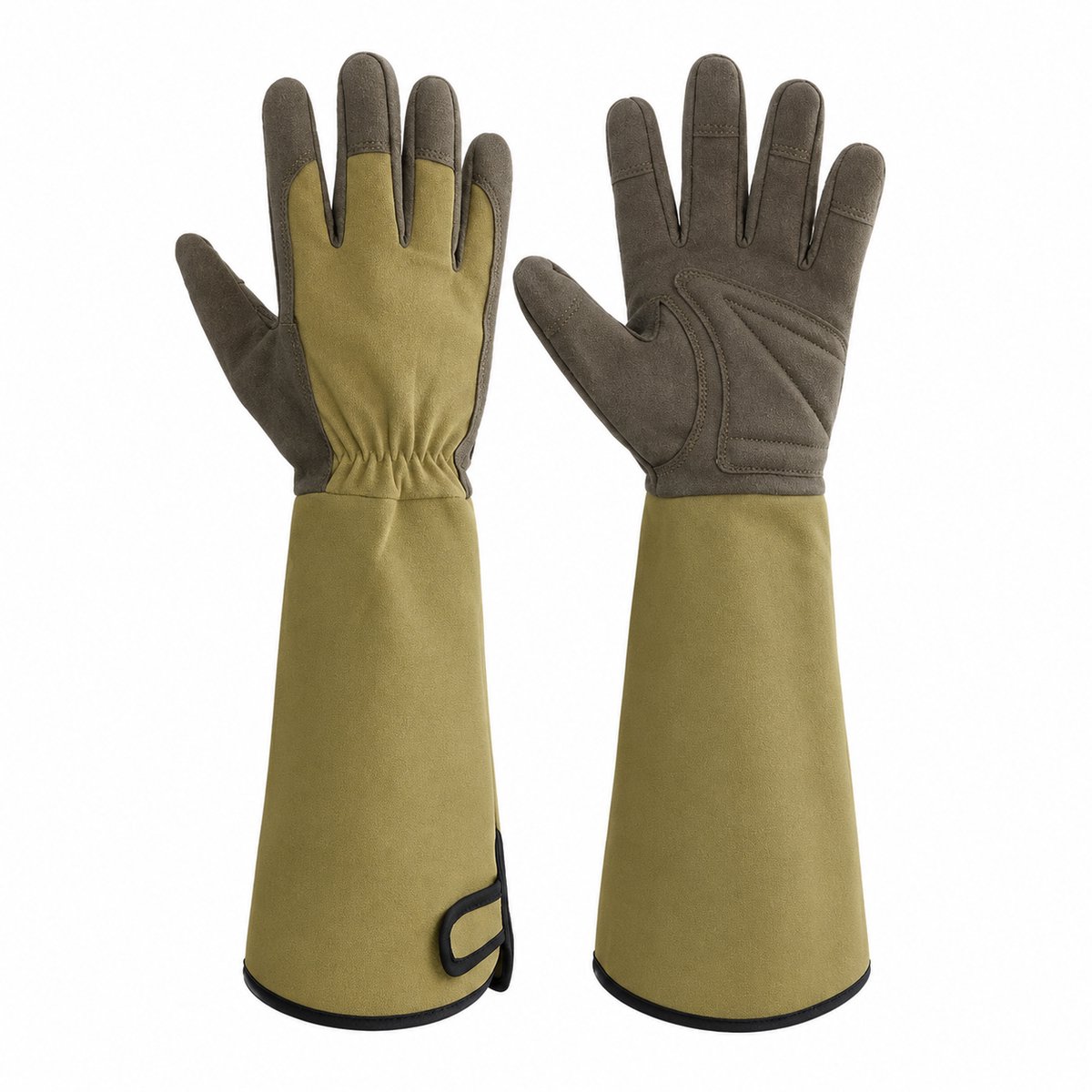 Gloovon® Lange Tuinhandschoenen - Doornbestendig & Waterafstotend - Met Extra Lange Manchet - Verstevigde Handpalm - Groen - 1 Paar