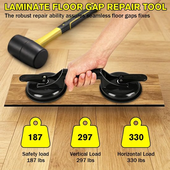 Vloerspleten Fixeerder - Vloervoegen Reparatie - Vloeren Leggen - Krasvrij Leggen - 1.4 kg - Zwart — afbeelding 5